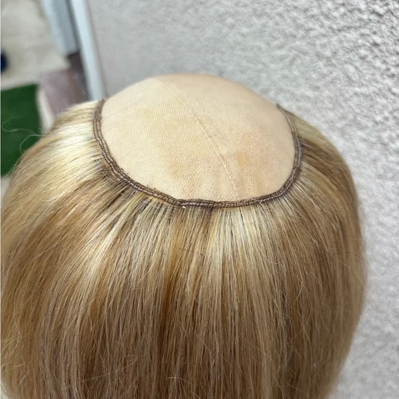 gently used human hair remy wig blonde blend wavy for under ball cap hat beanie. - Picture 7 of 10
